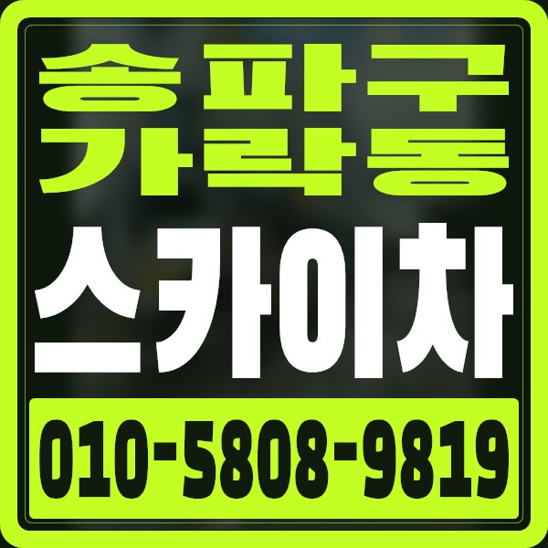 서울 송파구 가락동 스카이차 · 010-5808-9819