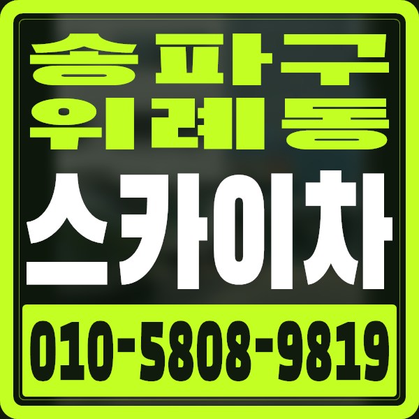 서울 송파구 위례동 스카이차 · 010-5808-9819