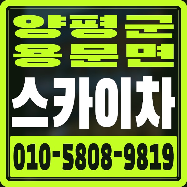 경기 양평군 용문면 스카이차 · 010-5808-9819