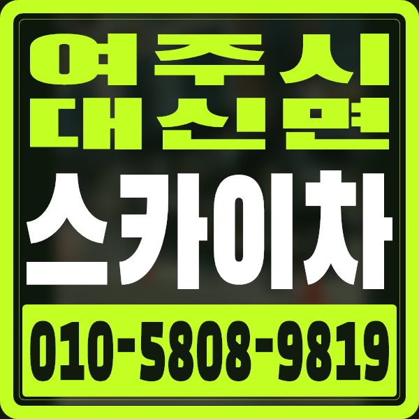 경기 여주시 대신면 스카이차 · 010-5808-9819