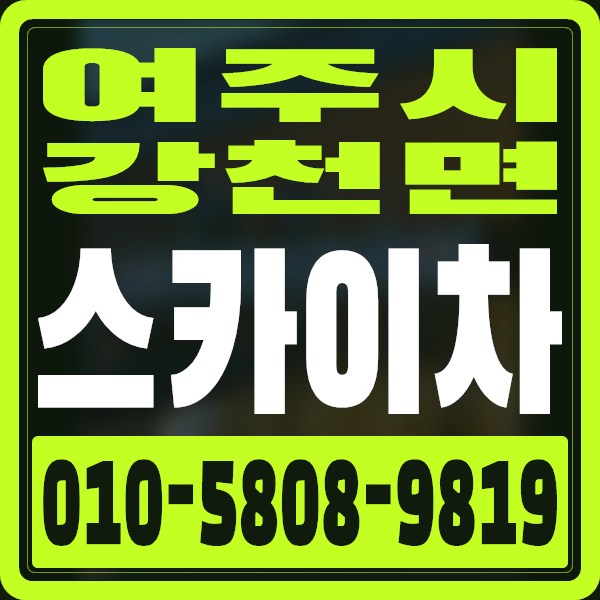 경기 여주시 강천면 스카이차 · 010-5808-9819