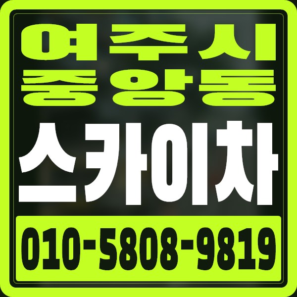 경기 여주시 중앙동 스카이차 · 010-5808-9819