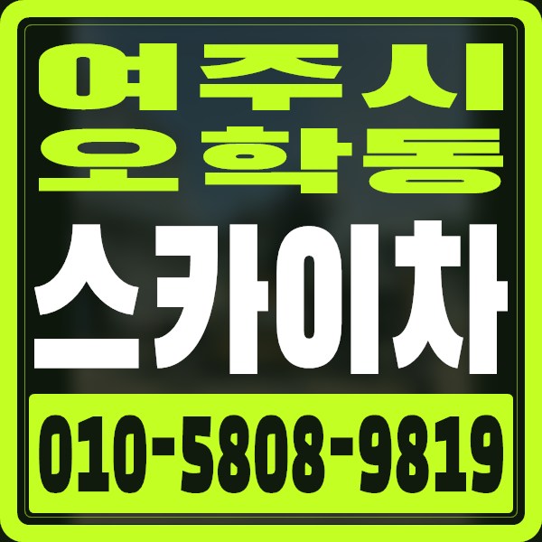 경기 여주시 오학동 스카이차 · 010-5808-9819