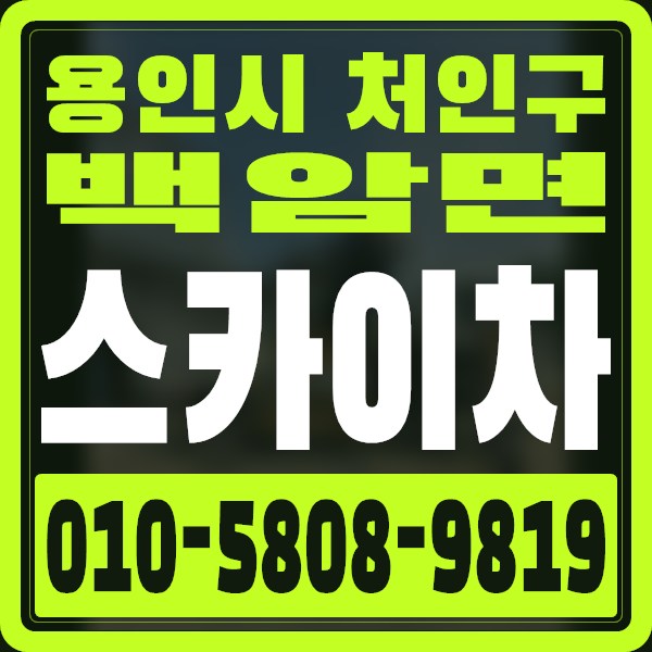 경기 용인시 처인구 백암면 스카이차 · 010-5808-9819