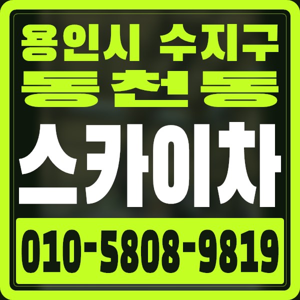 경기 용인시 수지구 동천동 스카이차 · 010-5808-9819