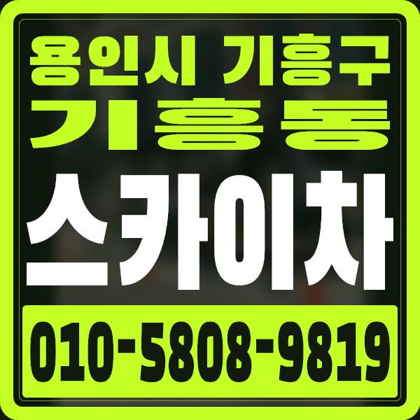 경기 용인시 기흥구 기흥동 스카이차 · 010-5808-9819