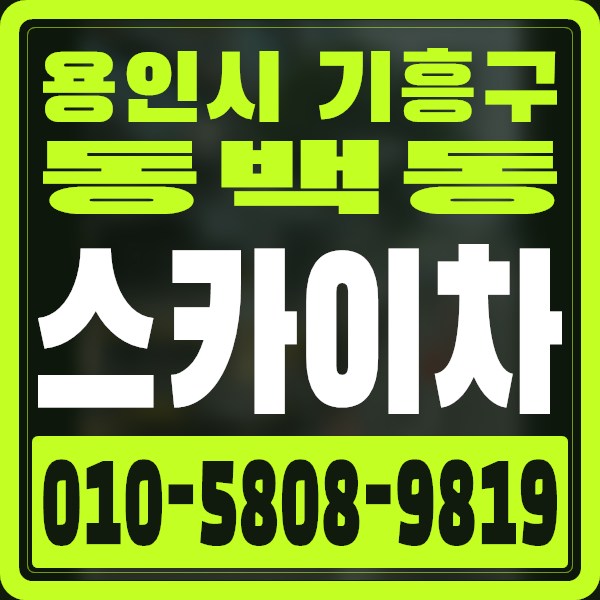 경기 용인시 기흥구 동백동 스카이차 · 010-5808-9819