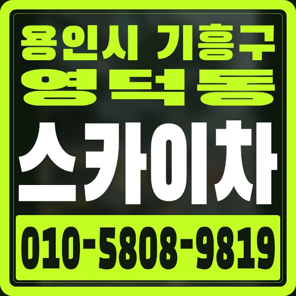 경기 용인시 기흥구 영덕동 스카이차 · 010-5808-9819