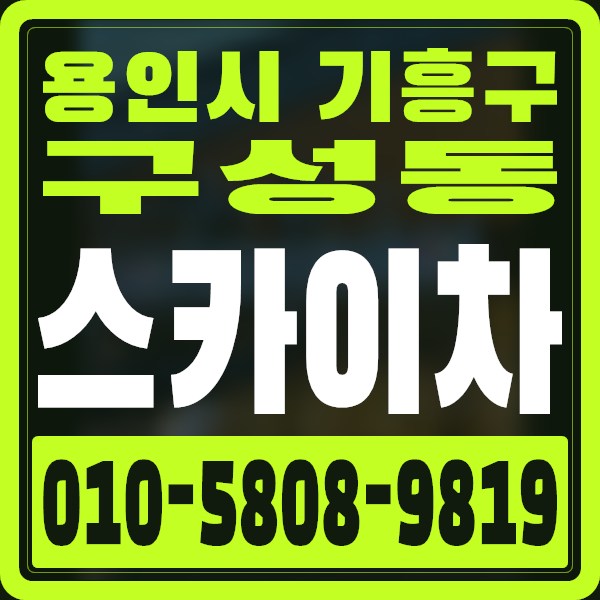 경기 용인시 기흥구 구성동 스카이차 · 010-5808-9819