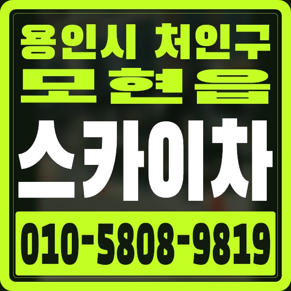 경기 용인시 처인구 모현읍 스카이차 · 010-5808-9819