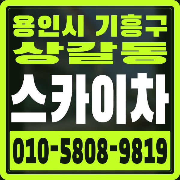 경기 용인시 기흥구 상갈동 스카이차 · 010-5808-9819