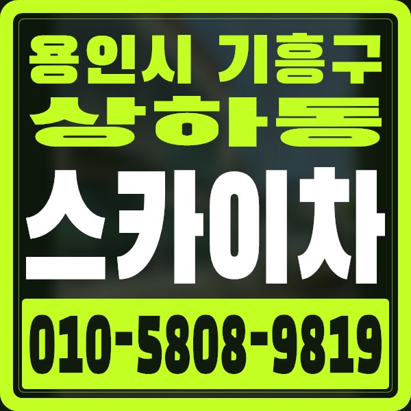 경기 용인시 기흥구 상하동 스카이차 · 010-5808-9819