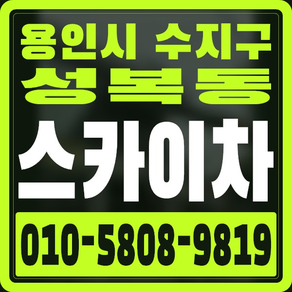 경기 용인시 수지구 성복동 스카이차 · 010-5808-9819