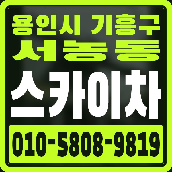 경기 용인시 기흥구 서농동 스카이차 · 010-5808-9819