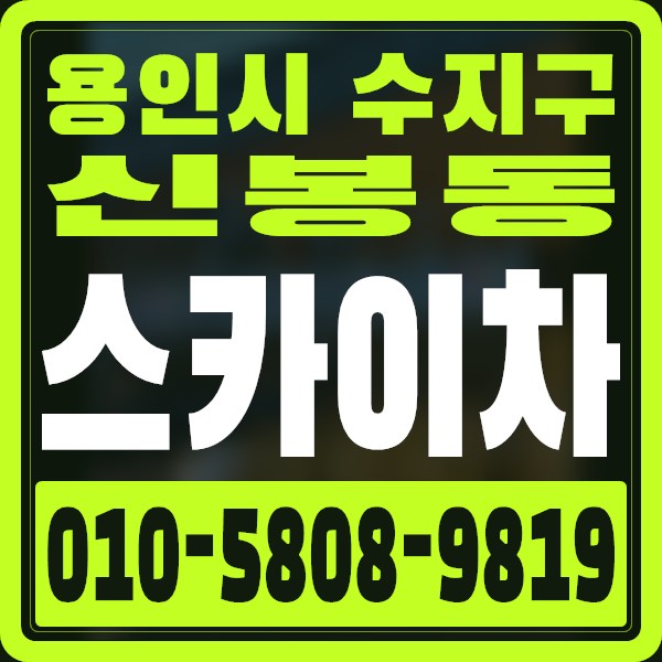 경기 용인시 수지구 신봉동 스카이차 · 010-5808-9819