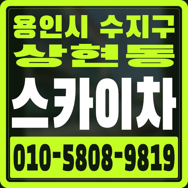 경기 용인시 수지구 상현동 스카이차 · 010-5808-9819