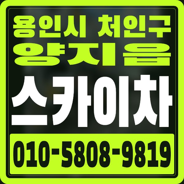 경기 용인시 처인구 양지읍 스카이차 · 010-5808-9819