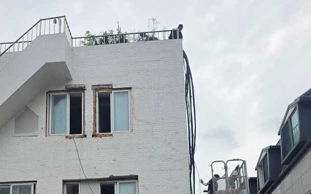 중계본동 스카이차 상담용 현장 작업 이미지